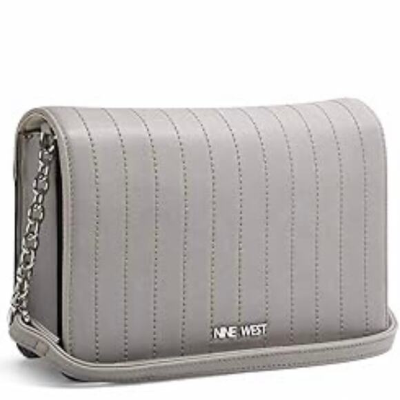 Nine West Jenette Crossbody Bag Greystone NWT - Picture 1 of 6